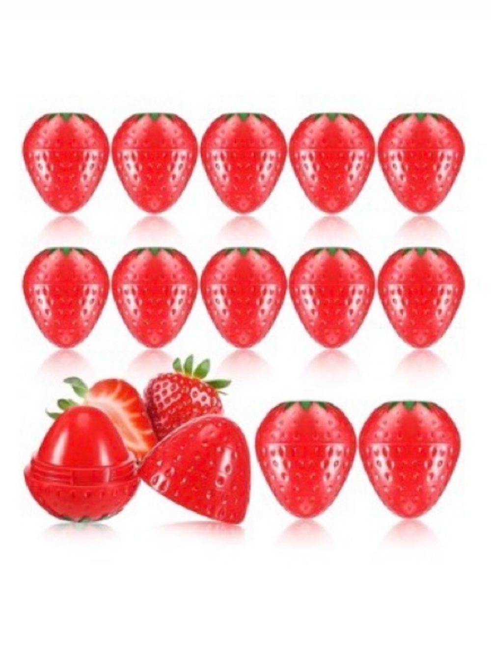 Strawberry Lip Balm - Set of 3 - Picture 1 of 4